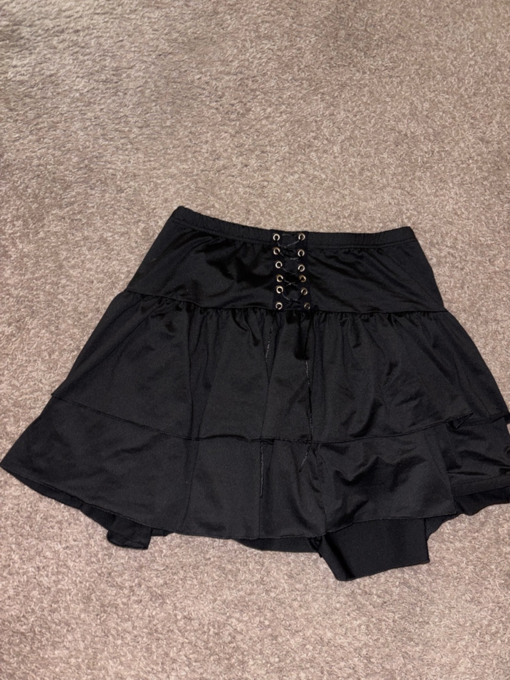 Black Lace-Up Corset skirt
